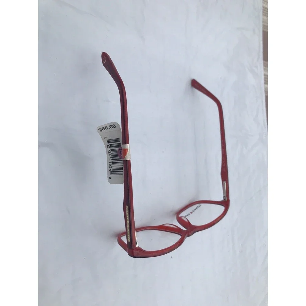 Hard Candy HC39 Acetate Red Plastic Full Rim Frame, Size 53-16-135
